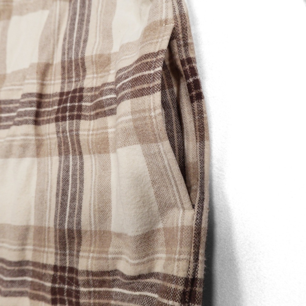 NWT POLO RALPH LAUREN Women's Size 2 Brown Plaid Flannel Fringe Trim Shirt Dress - Picture 5 of 8